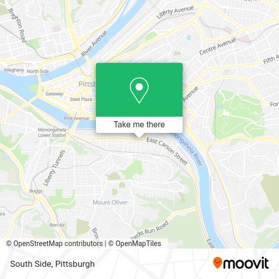 How to get to South Side in Pittsburgh by bus?
