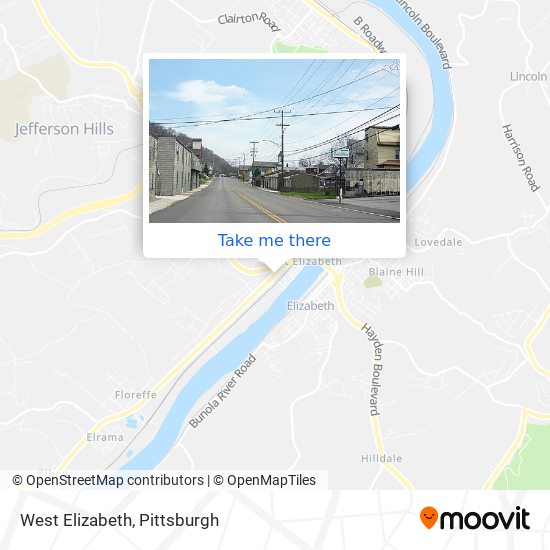 How to get to West Elizabeth in Pittsburgh by Bus or Light Rail?
