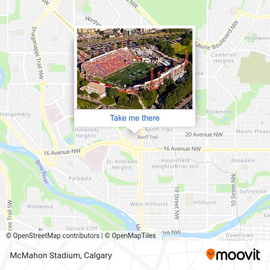 How to get to McMahon Stadium in Calgary by bus or light rail?