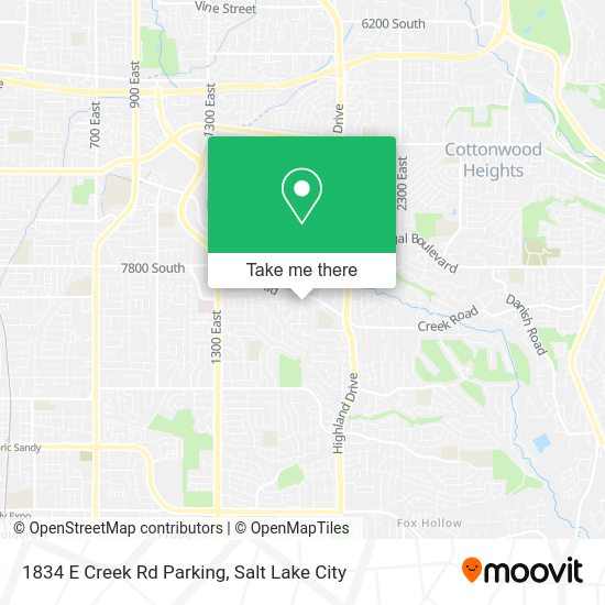 ¿Cómo llegar a 1834 E Creek Rd Parking en Salt Lake City en autobús o