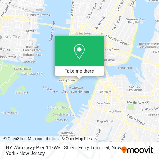 How to get to NY Waterway Pier 11 / Wall Street Ferry Terminal in