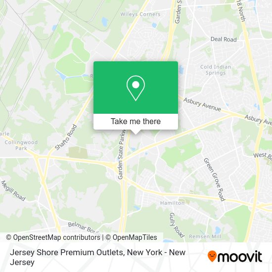 How to get to Jersey Shore Premium Outlets in Tinton Falls, Nj by bus
