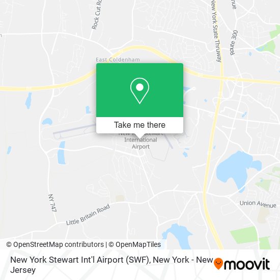 How to get to New York Stewart Int'l Airport (SWF) in New Windsor, Ny by bus, train or subway?