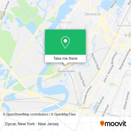 How to get to Zipcar in Secaucus, Nj by Bus, Train or Subway?