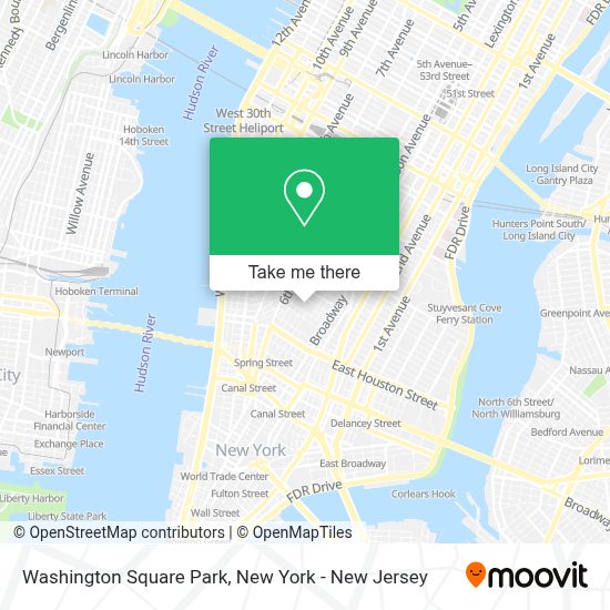 How to get to Washington Square Park in Manhattan by subway, bus or train?