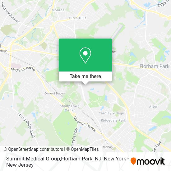 How to get to Summit Medical Group,Florham Park, NJ in Florham Park, Nj
