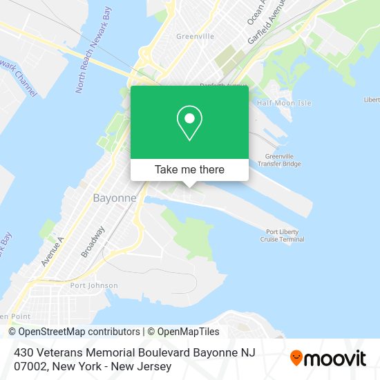How to get to 430 Veterans Memorial Boulevard Bayonne NJ 07002 in
