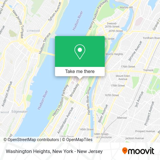 How to get to Washington Heights in Manhattan by subway, bus or train?