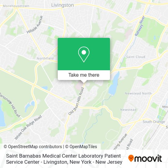 How to get to Saint Barnabas Medical Center Laboratory Patient Service Center Livingston in