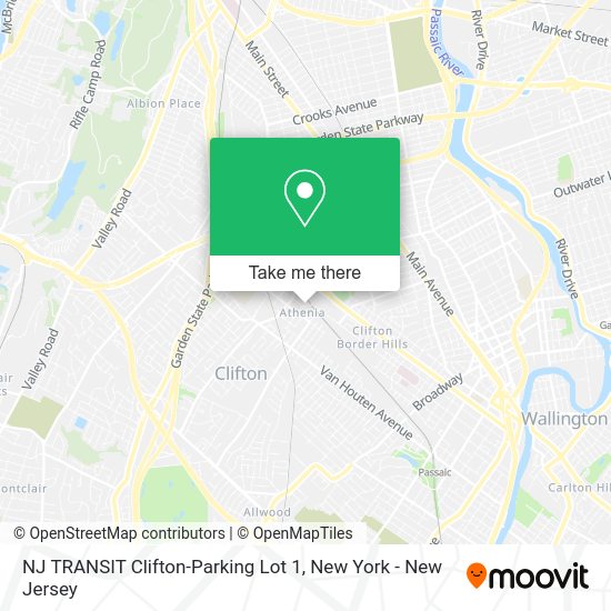 How to get to NJ TRANSIT CliftonParking Lot 1 in Clifton, Nj by Bus