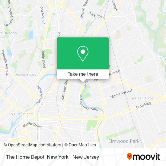 How to get to The Home Depot in Paterson, Nj by Bus, Subway or Train?