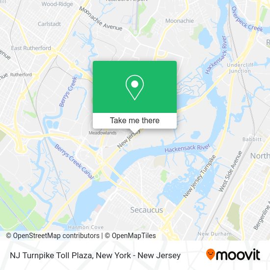 How to get to NJ Turnpike Toll Plaza in Carlstadt, Nj by bus or subway?