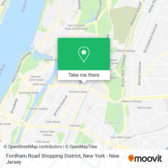 How to get to Fordham Road Shopping District in Bronx by subway, bus or