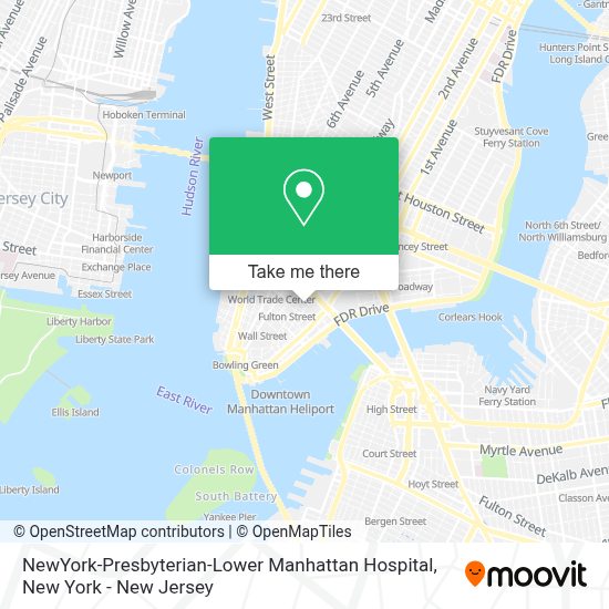 How to get to NewYorkPresbyterianLower Manhattan Hospital by subway