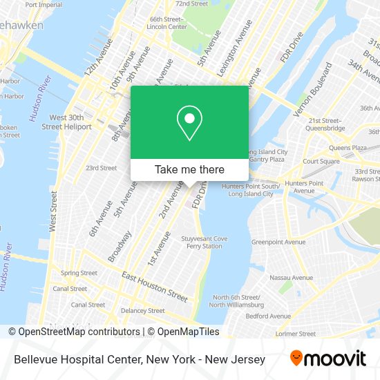 How to get to Bellevue Hospital Center in Manhattan by Bus, Subway or
