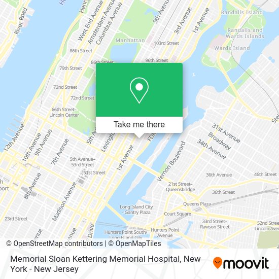 How to get to Memorial Sloan Kettering Memorial Hospital in Manhattan