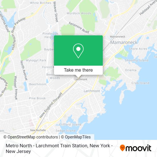 How to get to Metro North Larchmont Train Station in Larchmont, Ny by