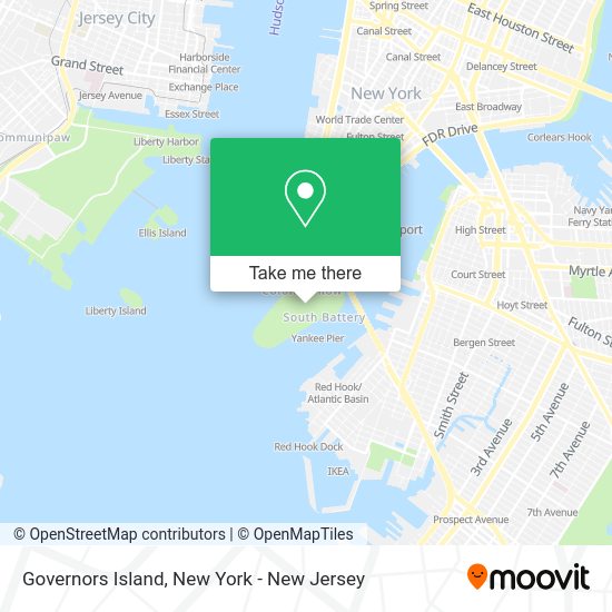 How to get to Governors Island in Manhattan by subway, ferry or bus?