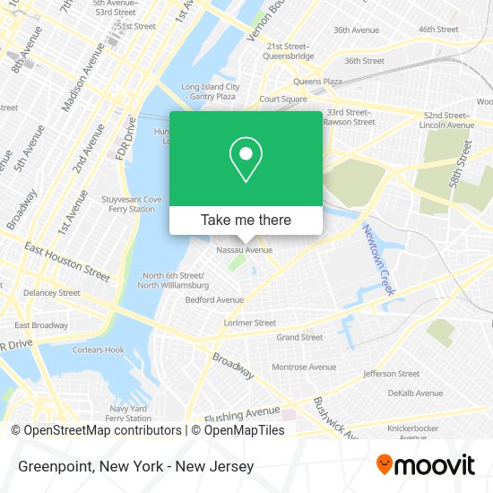 How to get to Greenpoint in New York New Jersey by bus, subway or train?