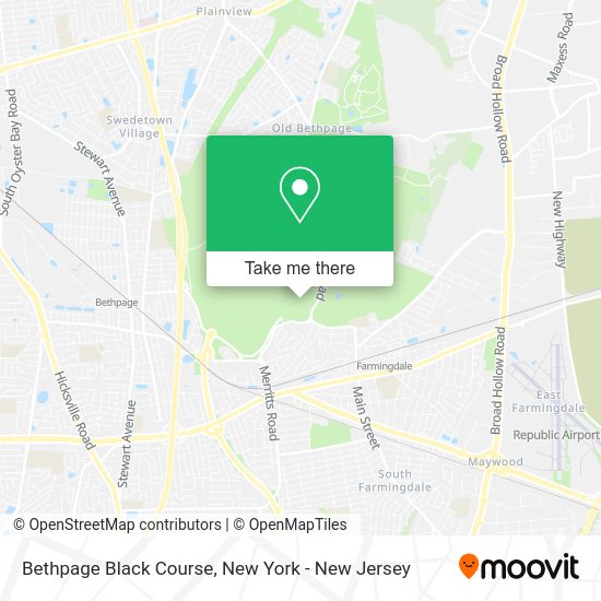 How to get to Bethpage Black Course in Old Bethpage, Ny by bus or train?