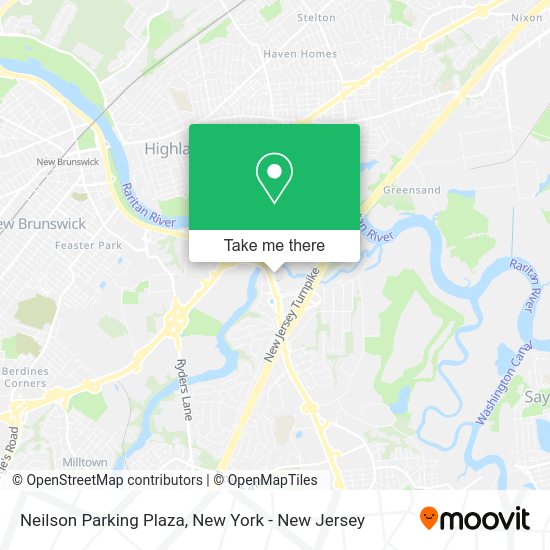 How to get to Neilson Parking Plaza in East Brunswick, Nj by bus or train?
