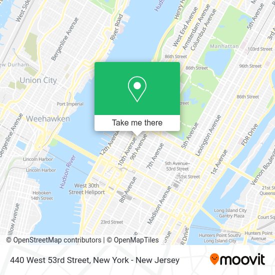 How to get to 440 West 53rd Street in Manhattan by Subway, Bus or Train?