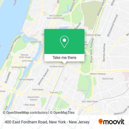 Directions To Fordham Road How to get to 400 East Fordham Road in Bronx by Bus or Subway Moovit