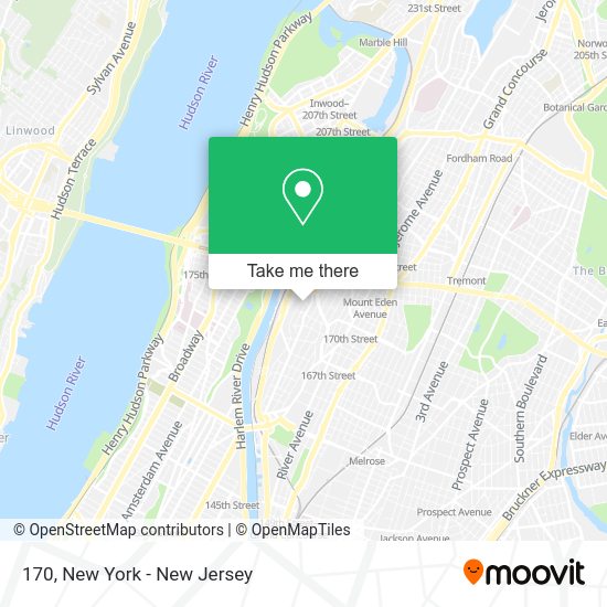 How to get to 170 in Bronx by subway, bus or train?