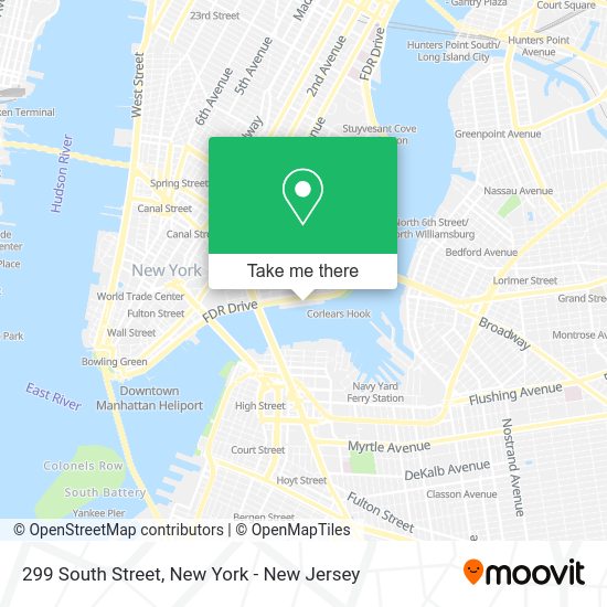 How to get to 299 South Street in Manhattan by subway, bus or train?