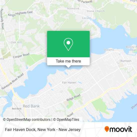 How to get to Fair Haven Dock in Fair Haven, Nj by bus, subway or train?