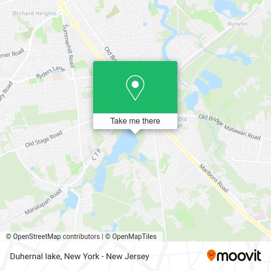 How to get to Duhernal lake in Old Bridge, Nj by Bus or Subway?