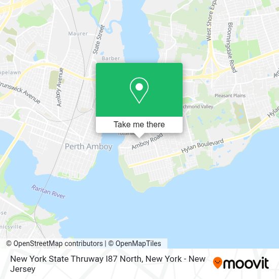 How to get to New York State Thruway I87 North in Staten Island by bus