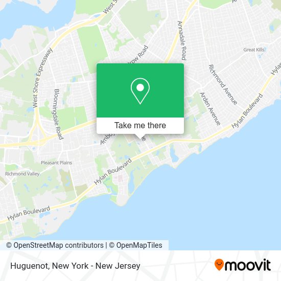 How to get to Huguenot in Staten Island by bus, subway or train?