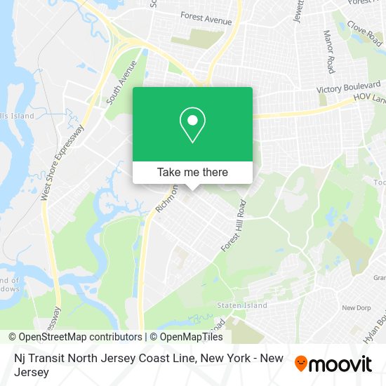 How to get to Nj Transit North Jersey Coast Line in Staten Island by