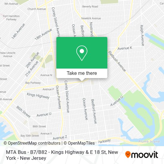 B82 Bus Route Map How to get to MTA Bus B7 / B82 Kings Highway & E 18 St in Brooklyn