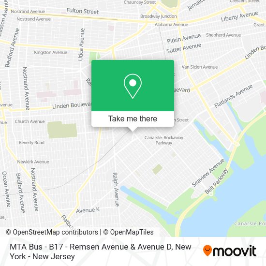 How to get to MTA Bus B17 Remsen Avenue & Avenue D in New York