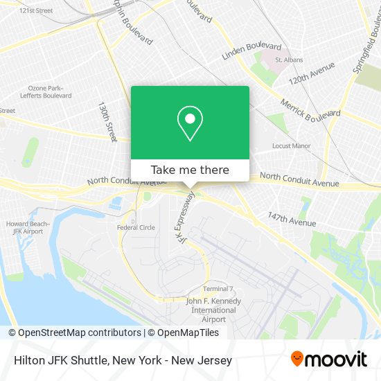 How to get to Hilton JFK Shuttle in Queens by bus, subway or train?