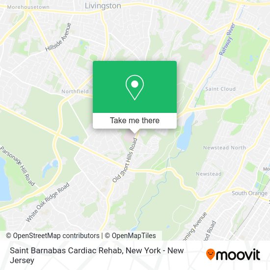 How to get to Saint Barnabas Cardiac Rehab in Livingston, Nj by bus or