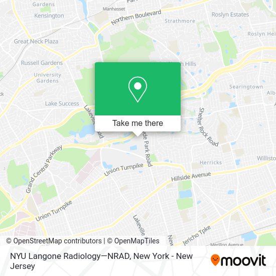 How to get to NYU Langone Radiology—NRAD in Lake Success, Ny by bus, train or subway?