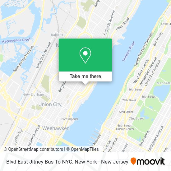 How to get to Blvd East Jitney Bus To NYC in West New York, Nj by bus