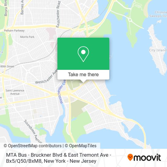 How to get to MTA Bus Bruckner Blvd & East Tremont Ave Bx5 / Q50