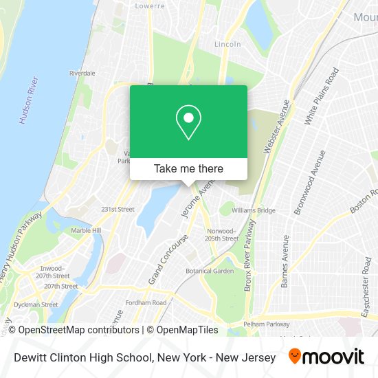 How to get to Dewitt Clinton High School in Bronx by subway, bus or train?