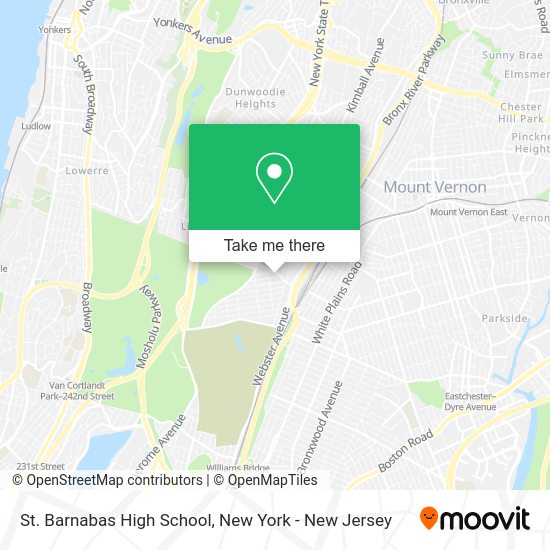 How to get to St. Barnabas High School in Yonkers, Ny by subway, bus or