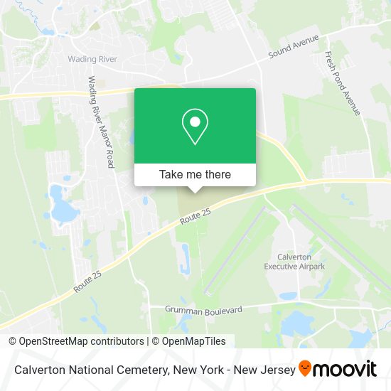 How to get to Calverton National Cemetery in Wading River, Ny by bus or