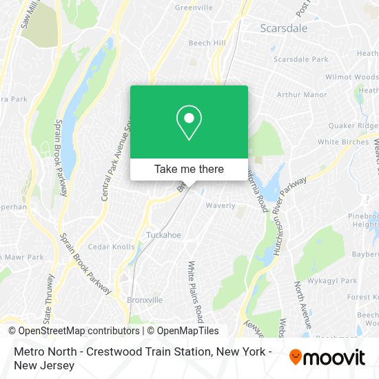 ¿Cómo llegar a Metro North Crestwood Train Station en Tuckahoe, Ny en