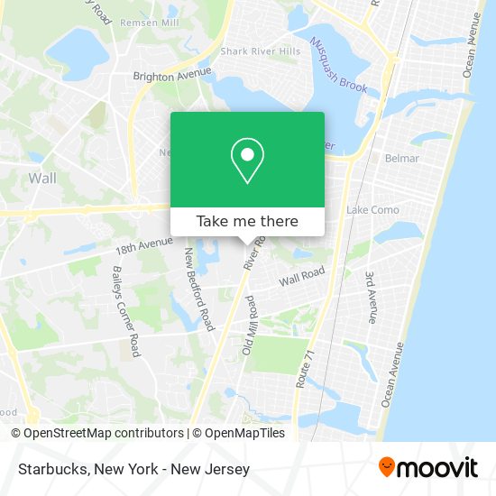 ¿Cómo llegar a Starbucks en Wall, Nj en Autobús, Tren o Metro?