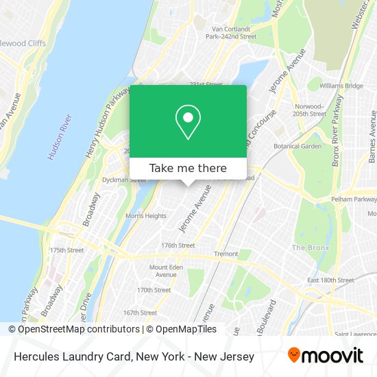 ¿Cómo llegar a Hercules Laundry Card en Bronx en Metro, Autobús o Tren?