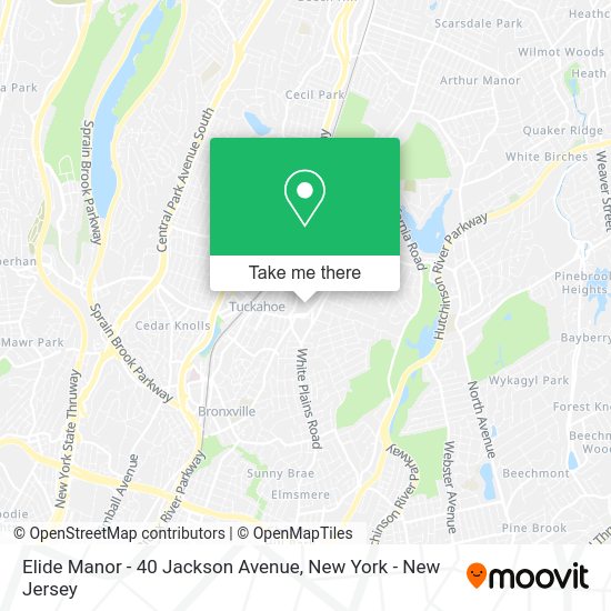 How to get to Elide Manor 40 Jackson Avenue in Eastchester, Ny by