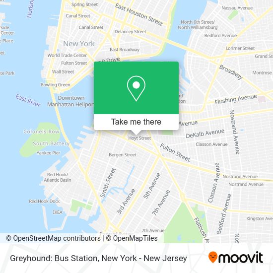 How to get to Greyhound Bus Station in New York New Jersey by subway
