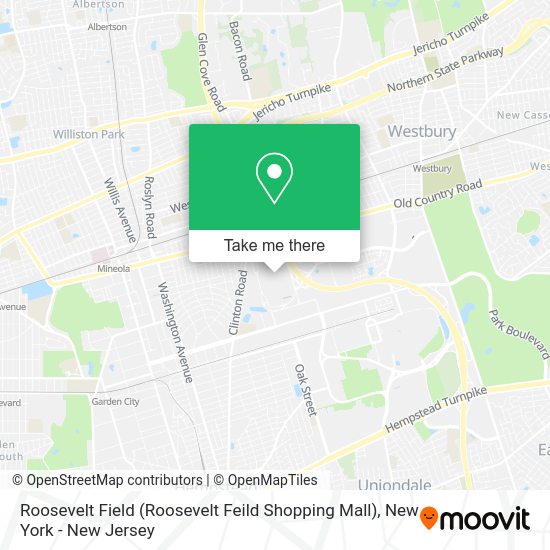 How to get to Roosevelt Field (Roosevelt Feild Shopping Mall) in East